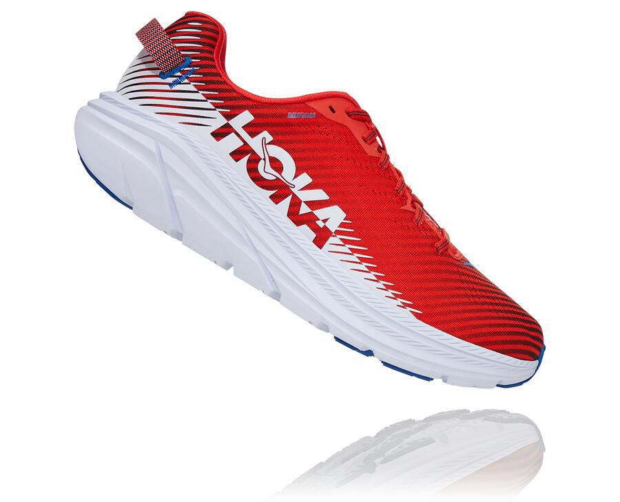 Hoka One One Hardloopschoenen Heren - Rincon 2 - Rood/Wit - RD6489075